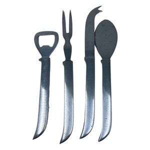 Vintage‎ Kalmar Italy  Stainless Steel 4 Piece Bar Tool Set